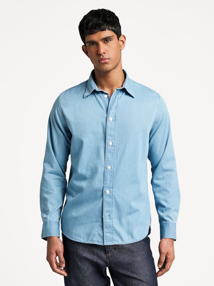 NN.07 Blue Colby BD Shirt - Image 1 of 7