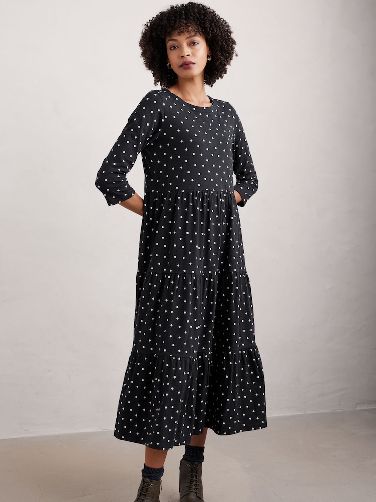 Seasalt Cornwall Line Strokes Tiered Jersey Dress - صورة 2 من 5