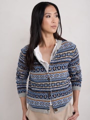 modra - Seasalt Cornwall Percella Cove Fair Isle pletena jopa - Slika 3 iz 7