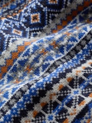 modra - Seasalt Cornwall Percella Cove Fair Isle pletena jopa - Slika 7 iz 7