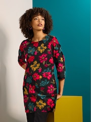 Seasalt Cornwall Camellia Collage Onyx Port Gaverne Tunic - Image 1 of 7