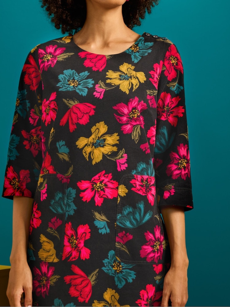 Seasalt Cornwall Camellia Collage Onyx Port Gaverne Tunic - Image 2 of 7