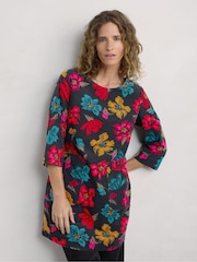 Seasalt Cornwall Camellia Collage Onyx Port Gaverne Tunic - Image 3 of 7