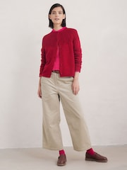 Seasalt Cornwall Red Sand Song Cable Stitch Cardigan - Image 3 of 5