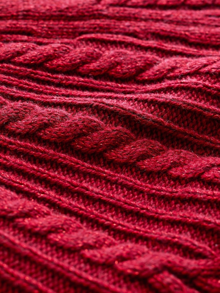 Seasalt Cornwall Red Sand Song Cable Stitch Cardigan - Image 5 of 5