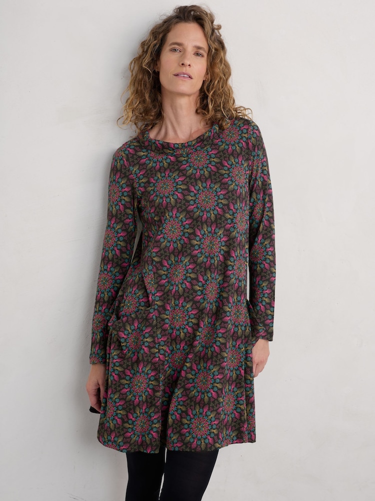 Seasalt Cornwall Swing Kleid aus 100 % Bio-Baumwolle in Multi Sea Oak - Bild 1 von 5