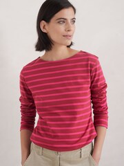 Seasalt Cornwall Red 100% Cotton Sailor T-Shirt - Image 1 of 5