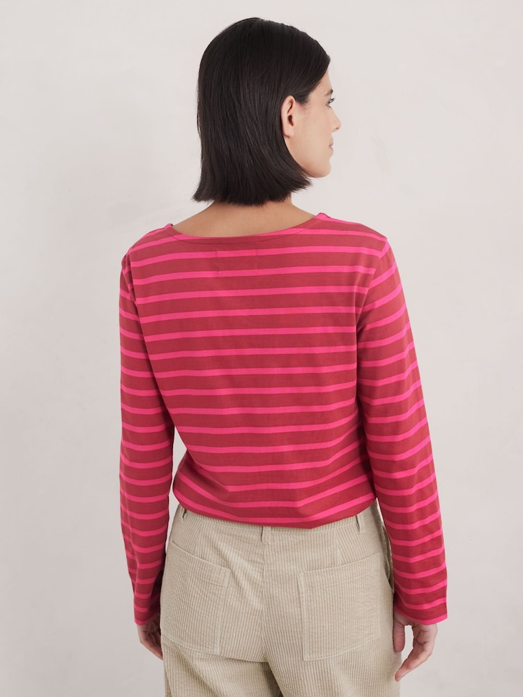 Seasalt Cornwall Red 100% Cotton Sailor T-Shirt - Image 2 of 5