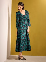 Seasalt Cornwall Blue 100% Cotton Willow Blossom Dress - Image 1 of 8