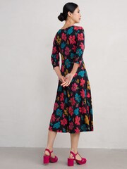 Seasalt Cornwall Black Multi Veronica Midi Dress - Image 2 of 5