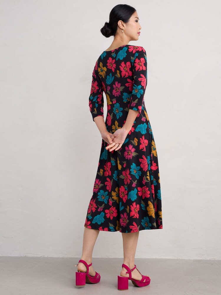 Seasalt Cornwall Black Multi Veronica Midi Dress - Image 2 of 5