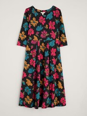 Seasalt Cornwall Black Multi Veronica Midi Dress - Image 4 of 5