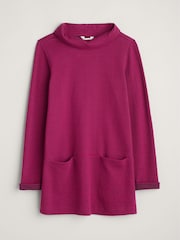 Seasalt Cornwall Pink Mawgan Porth Jacquard Jersey Tunic - Image 4 of 5