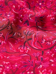 Seasalt Cornwall Red Starry Night Satin Midi Dress - Image 8 of 8