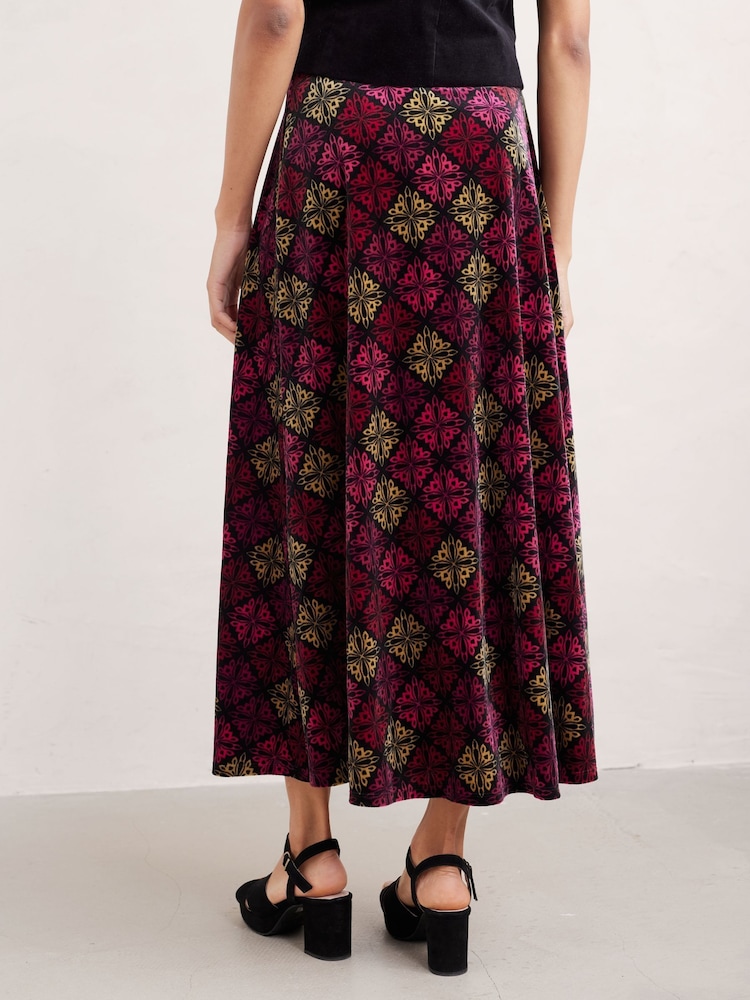 Seasalt Cornwall Pink Rose Jersey Skirt - Image 2 of 5 Seasalt Cornwall Pink Rose Jersey Skirt - Image 2 of 5
