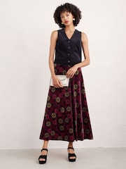 Seasalt Cornwall Pink Rose Jersey Skirt - Image 3 of 5