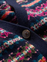 Seasalt Cornwall Black Multi Percella Cove Fairisle Pattern Waistcoat Vest - Image 5 of 5