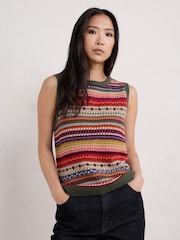 Seasalt Cornwall Multi/Green Percella Cove Vest - Image 1 of 5