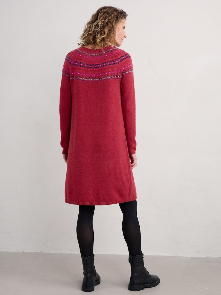 Seasalt Cornwall Red Centrepiece Knitted Dress - Image 2 of 5 Seasalt Cornwall Red Centrepiece Knitted Dress - Image 2 of 5