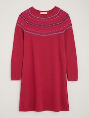 Seasalt Cornwall Red Centrepiece Knitted Dress - Image 4 of 5