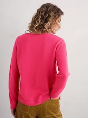Seasalt Cornwall Pink Rosefinch Jumper Made With Merino - Image 2 of 5