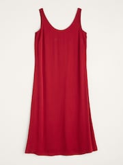 Seasalt Cornwall Red Starling Flight Satin Shift Dress - Image 4 of 5