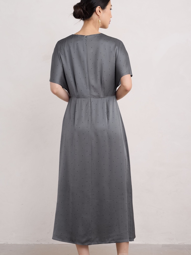Seasalt Cornwall Grey Evenglow Satin Dress - Image 2 of 5