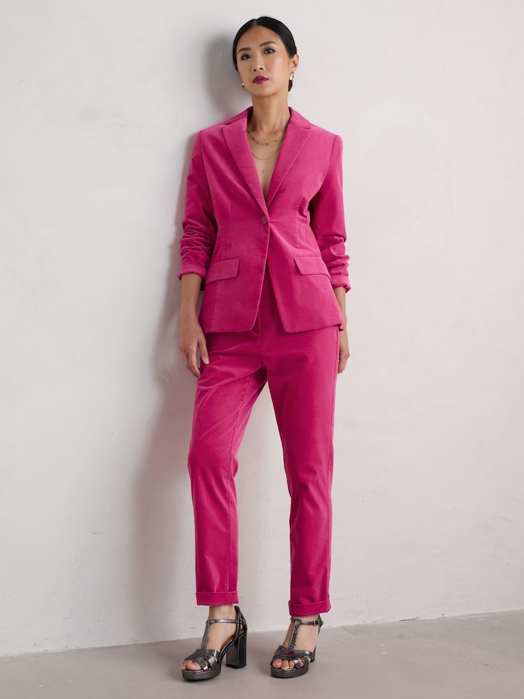 Seasalt Cornwall Pink Star Rock Tapered Trousers - Image 1 of 5 Seasalt Cornwall Pink Star Rock Tapered Trousers - Image 1 of 5
