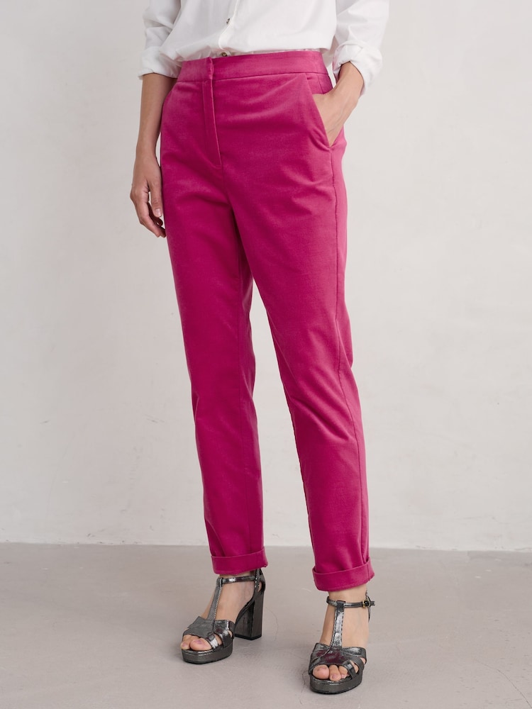 Seasalt Cornwall Pink Star Rock Tapered Trousers - Image 2 of 5 Seasalt Cornwall Pink Star Rock Tapered Trousers - Image 2 of 5