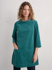 Seasalt Cornwall Blue Sail By The Stars Needlecord Tunic - Image 1 of 4