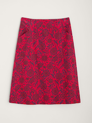 Seasalt Cornwall Red Forest View 100% Organic Cotton Skirt - Image 4 of 5