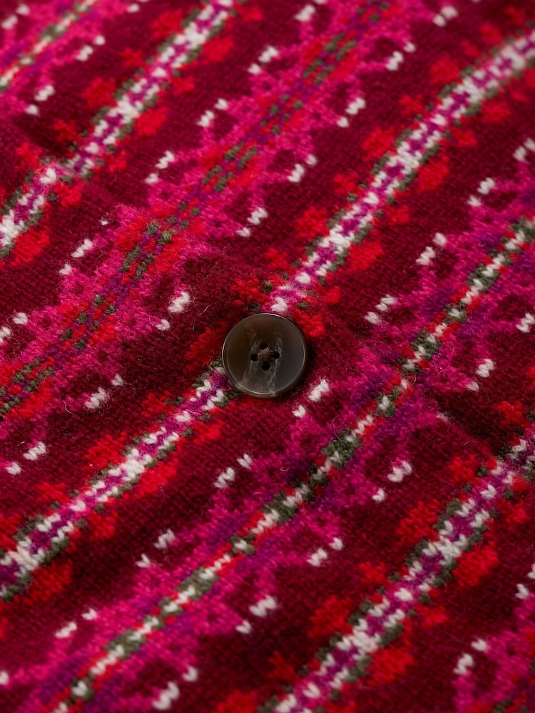Seasalt Cornwall Red Percella Cove Fair Isle Cardigan - Image 5 of 5 Seasalt Cornwall Red Percella Cove Fair Isle Cardigan - Image 5 of 5