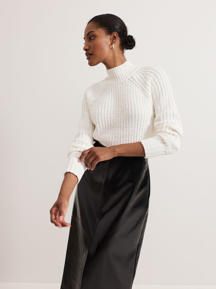 Phase Eight White Reagan Chenille Knit Jumper - Image 1 of 7