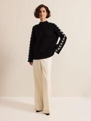 Phase Eight Black Leia Stitch Jumper - Image 3 of 7