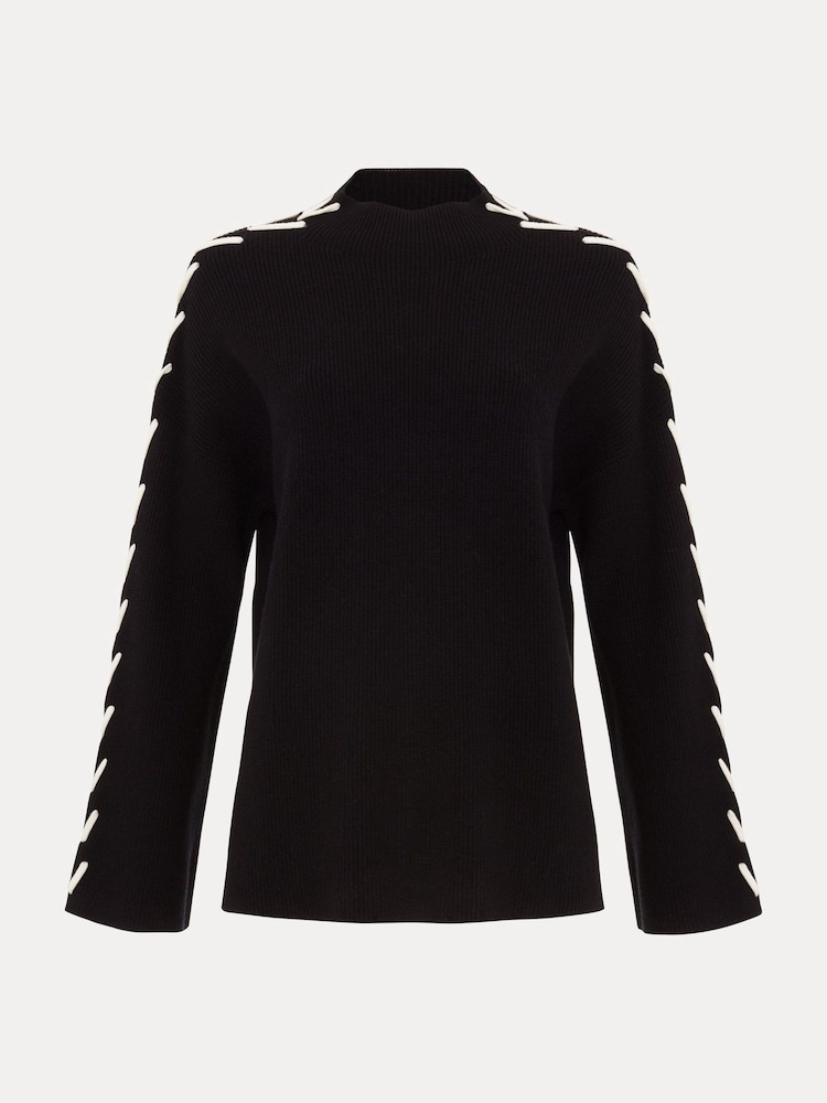 Phase Eight Black Leia Stitch Jumper - Image 7 of 7