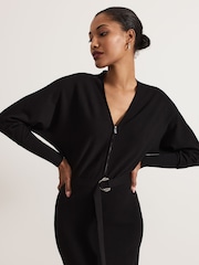 Phase Eight Black Dixie Zip Dress - Image 5 of 7