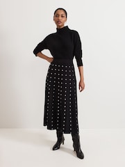 Phase Eight Black Emilia Eyelet Skirt - Image 1 of 6