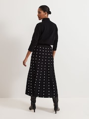 Phase Eight Black Emilia Eyelet Skirt - Image 2 of 6