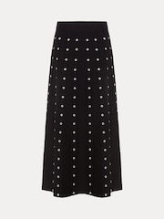 Phase Eight Black Emilia Eyelet Skirt - Image 6 of 6