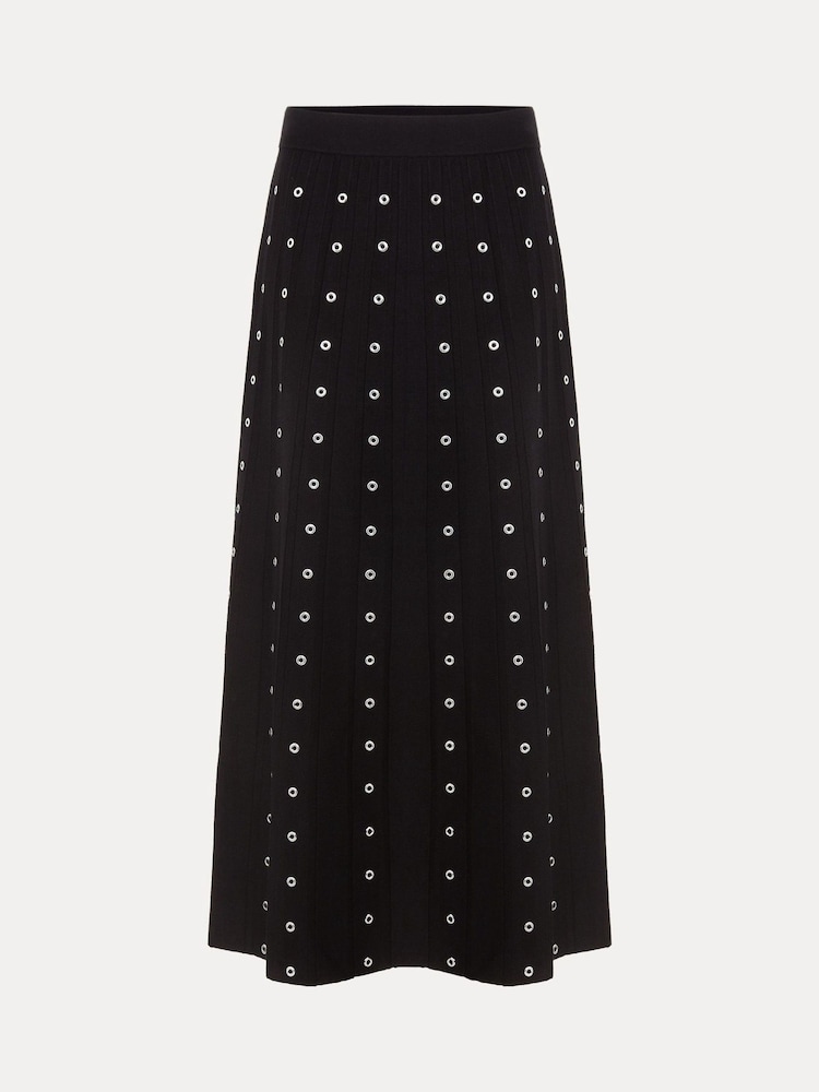 Phase Eight Black Emilia Eyelet Skirt - Image 6 of 6