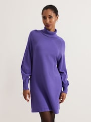 Phase Eight Purple Ellie Knit Dress - Image 1 of 7