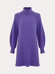 Phase Eight Purple Ellie Knit Dress - Image 7 of 7