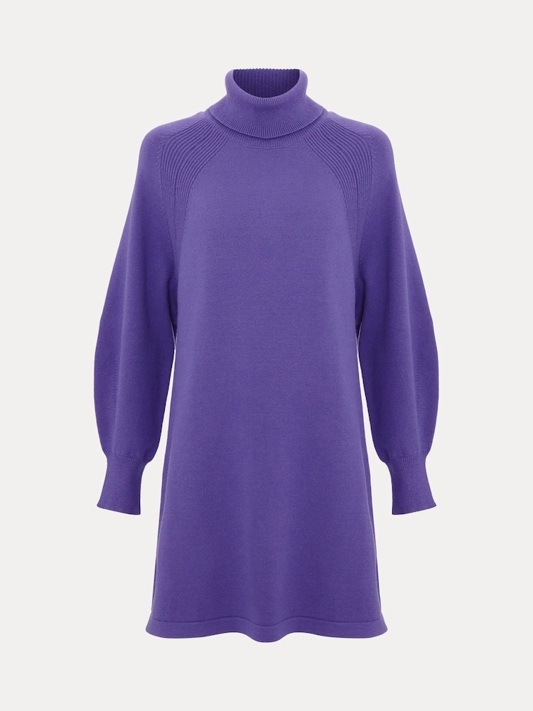 Phase Eight Purple Ellie Knit Dress - Image 7 of 7