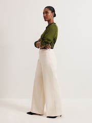 Phase Eight White Elodie Wool Trousers - Image 3 of 7