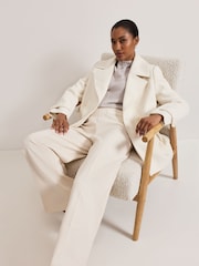 Phase Eight White Elodie Wool Trousers - Image 5 of 7