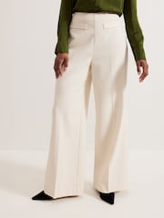 Phase Eight White Elodie Wool Trousers - Image 6 of 7