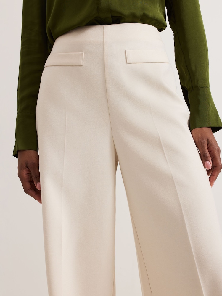 Phase Eight White Elodie Wool Trousers - Image 7 of 7