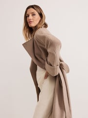 Phase Eight Natural Aoife Wool Wrap Coat - Image 5 of 7