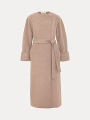 Phase Eight Natural Aoife Wool Wrap Coat - Image 7 of 7