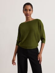 Phase Eight Green Cristine Knit Jumper - Image 1 of 7